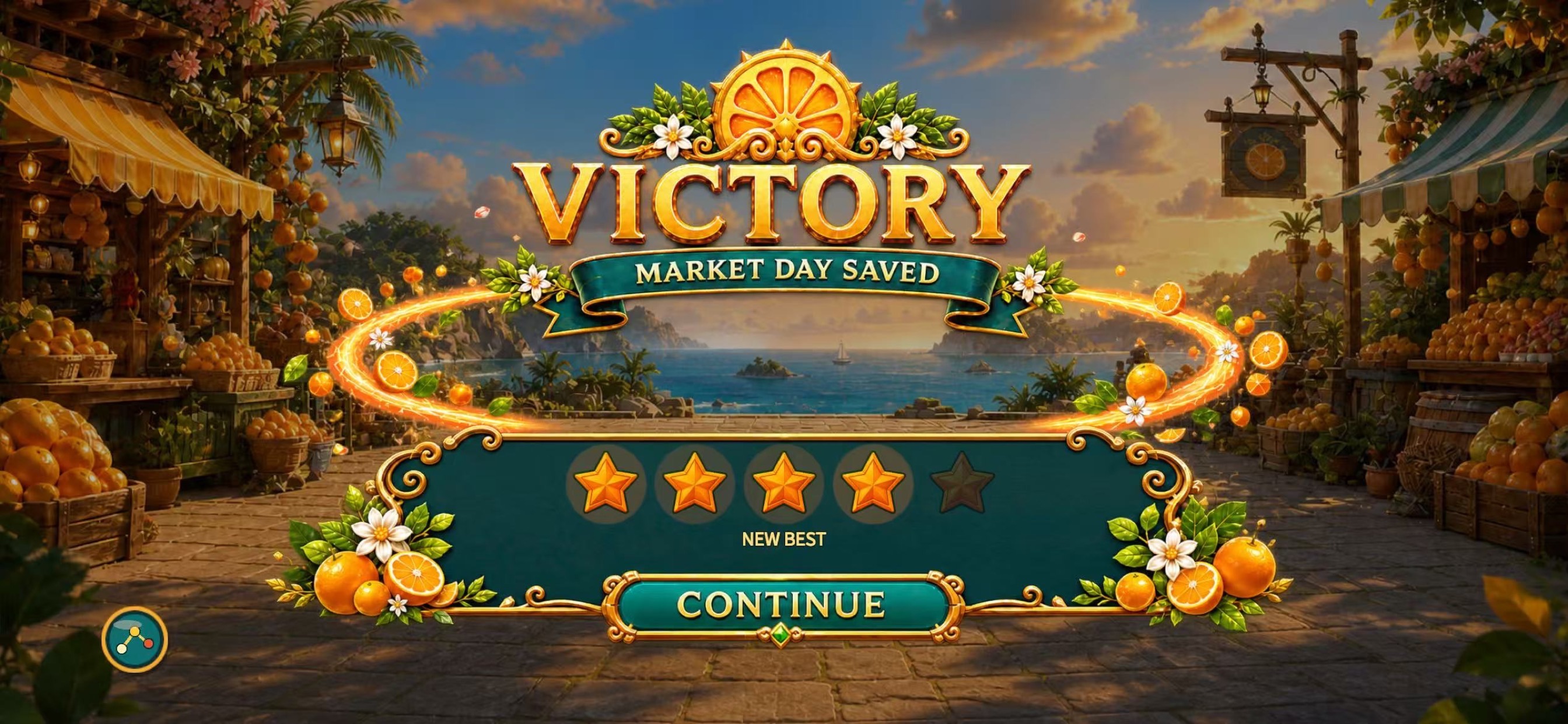 Fruit Stand Battle victory screen
